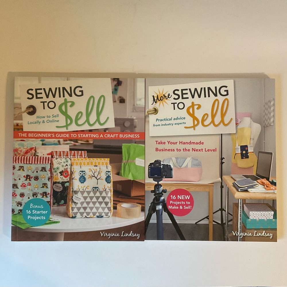 Sewing to Sell and More Sewing to Sell Books by Virginia Lindsay 2014-2018